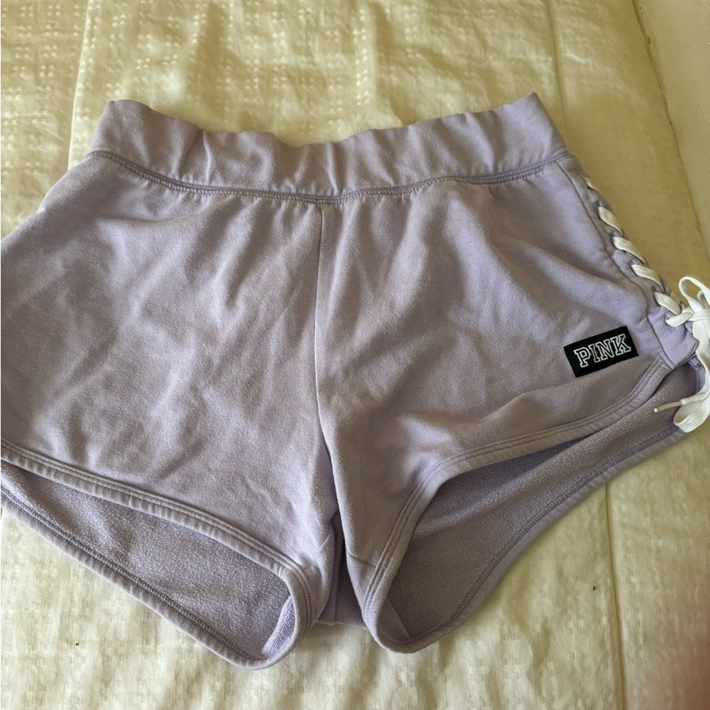 Women’s PINK purple tie lounge shorts